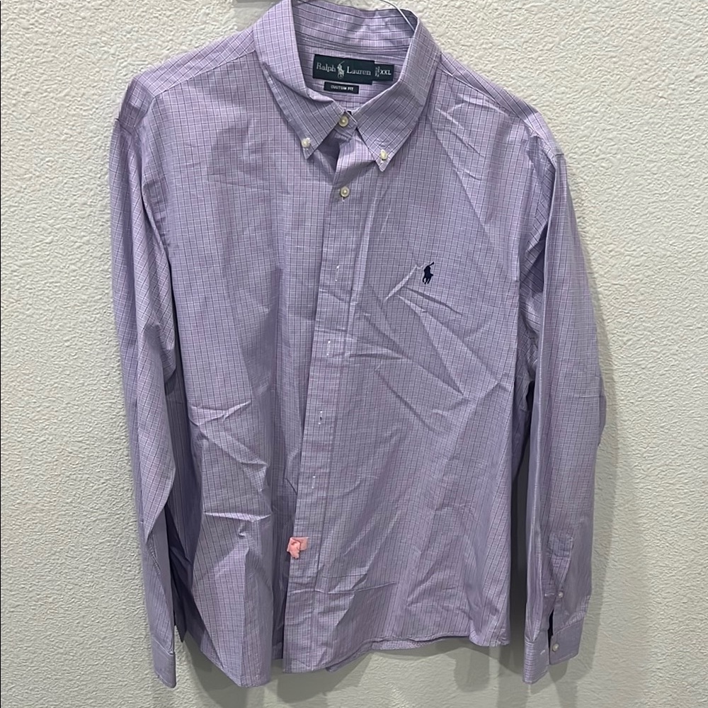 Ralph Lauren Men's Purple Checkered Shirt